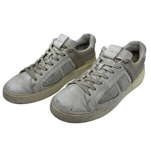 Balmain B Court White Calf Skin Leather Lace Up Low Sneakers Men Size 11